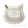 Owl Shape Pet Bowl Porcelain Ceramic Food Bowl